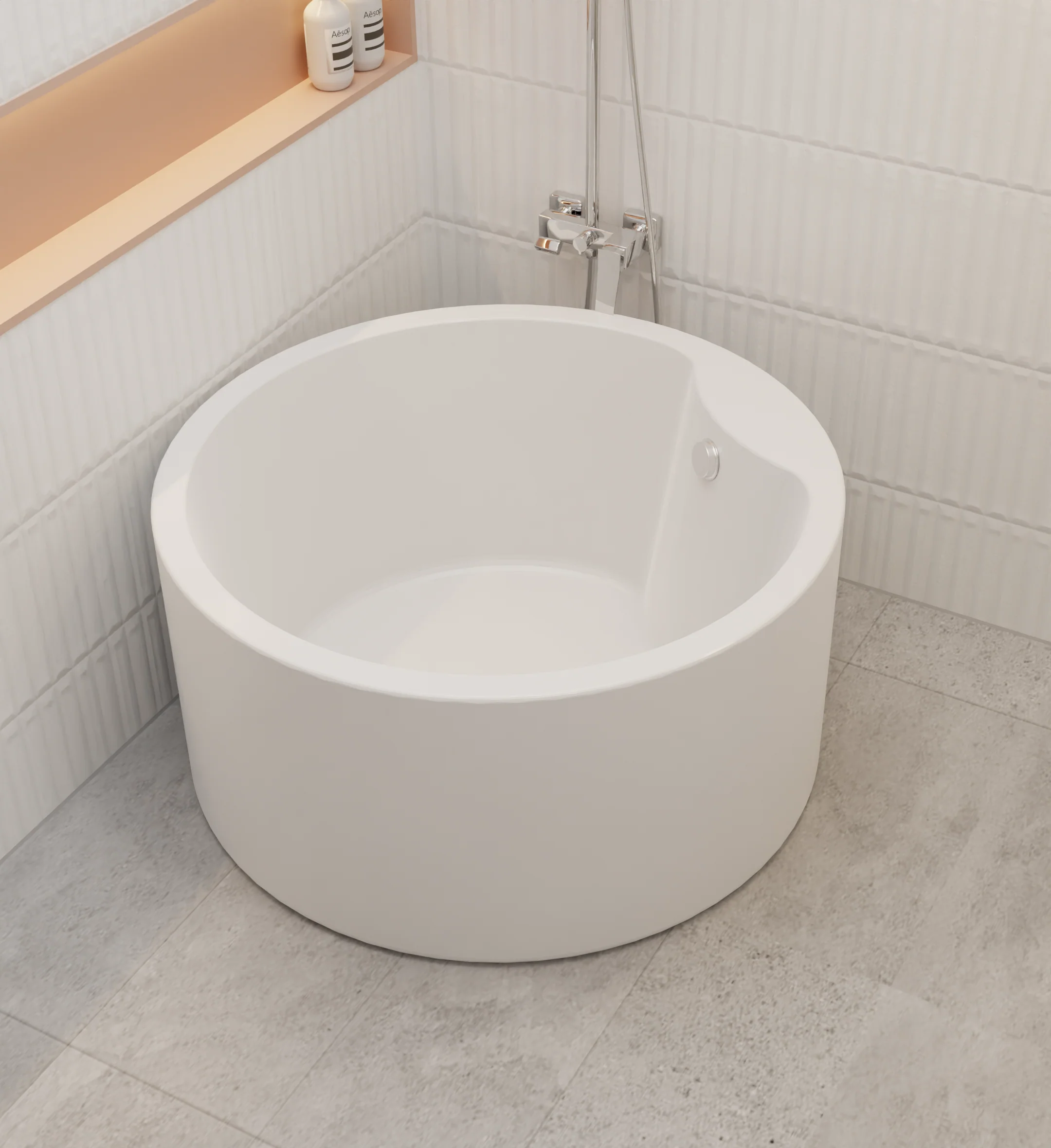 HERA round standalone soaking tubs