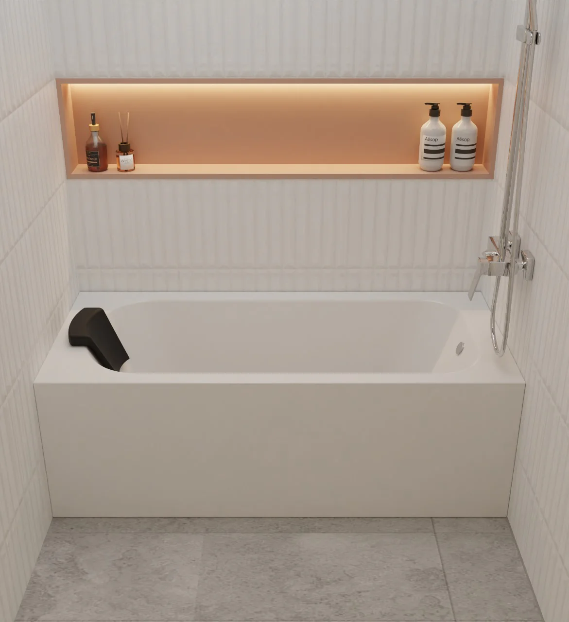 HERA Bathtub 1008 cut and seal bathtub, wall-to-wall perfect fit